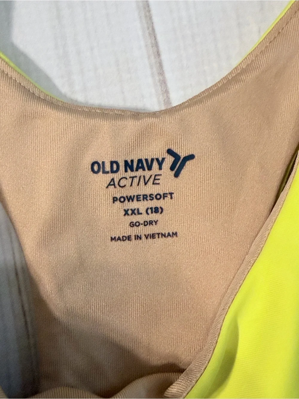 Old Navy Neon Yellow Cropped Tank